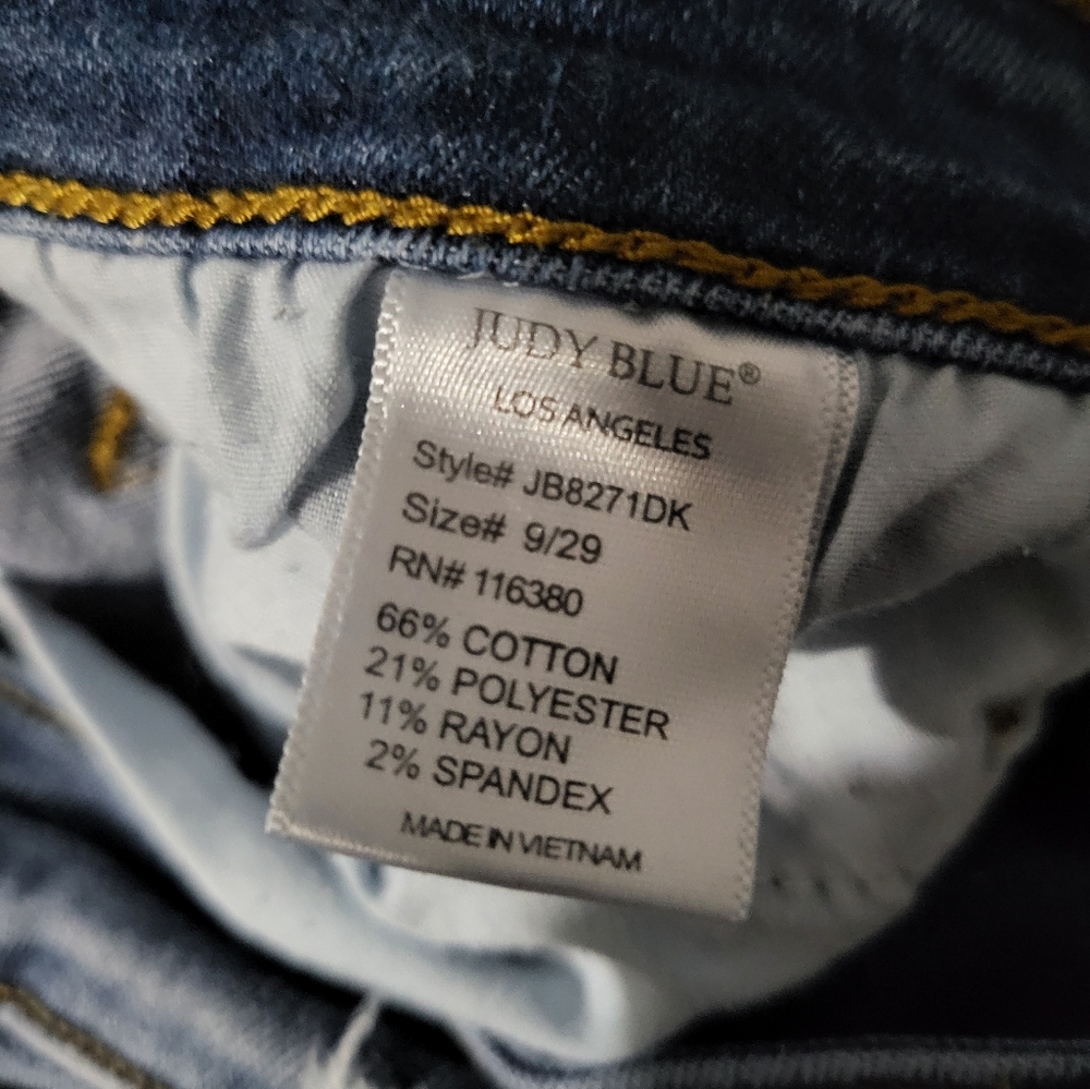 Judy Blue Relaxed Fit Distressed Jeans SZ 9/29 - Picture 5 of 6